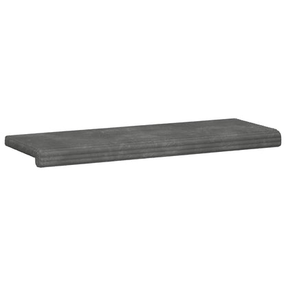 Bench Cushion Plush Corduroy Light Grey Depth 35 cm
