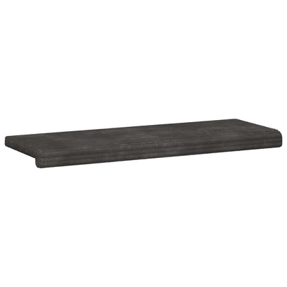 Bench Cushion Plush Corduroy Dark Grey Depth 35 cm