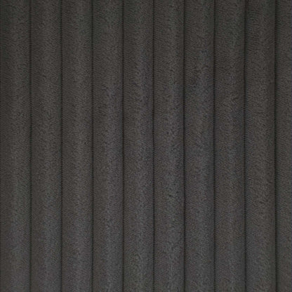 Bench Cushion Plush Corduroy Dark Grey Depth 35 cm