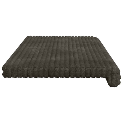 Bench Cushion Plush Corduroy Anthracite Depth 35 cm