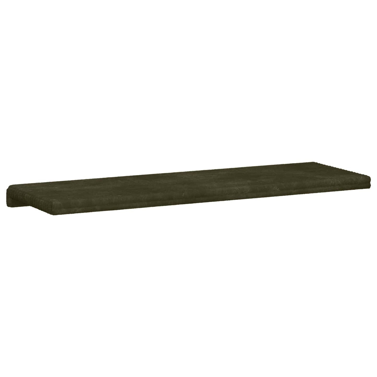 Bench Cushion Plush Corduroy Green Depth 35 cm
