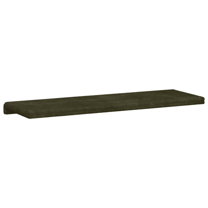 Bench Cushion Plush Corduroy Green Depth 35 cm