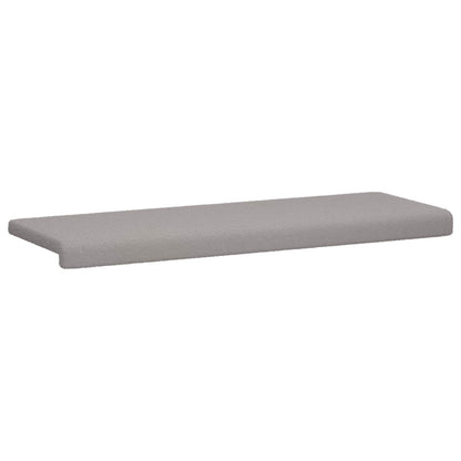 Bench Cushion Sherpa Fabric Light Grey Depth 35 cm