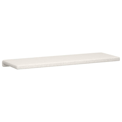 Bench Cushion Sherpa Fabric Cream Depth 35 cm