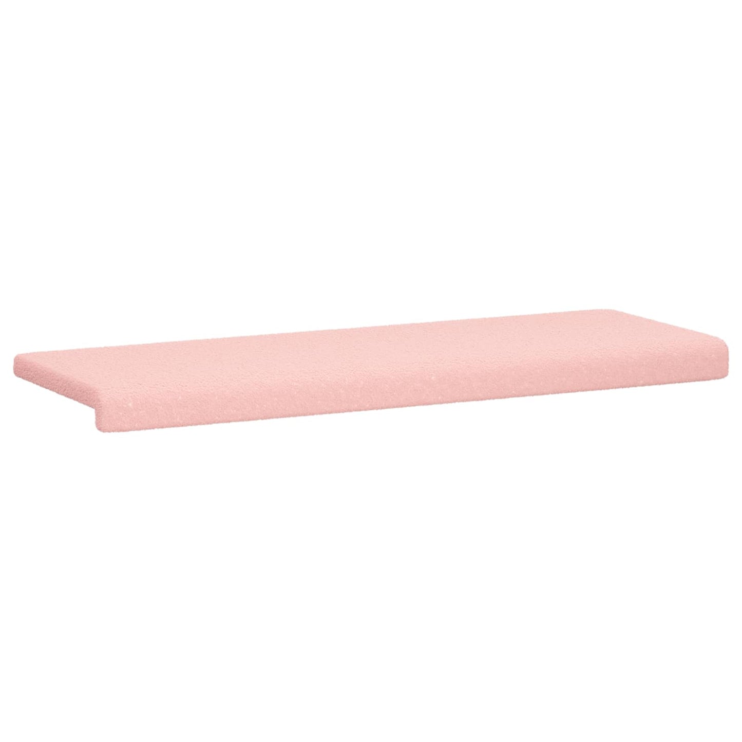 Bench Cushion Sherpa Fabric Pink Depth 35 cm