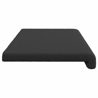 Bench Cushion Sherpa Fabric Dark Grey Depth 35 cm