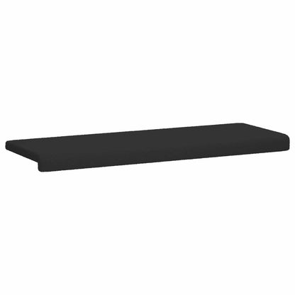 Bench Cushion Sherpa Fabric Black Depth 35 cm