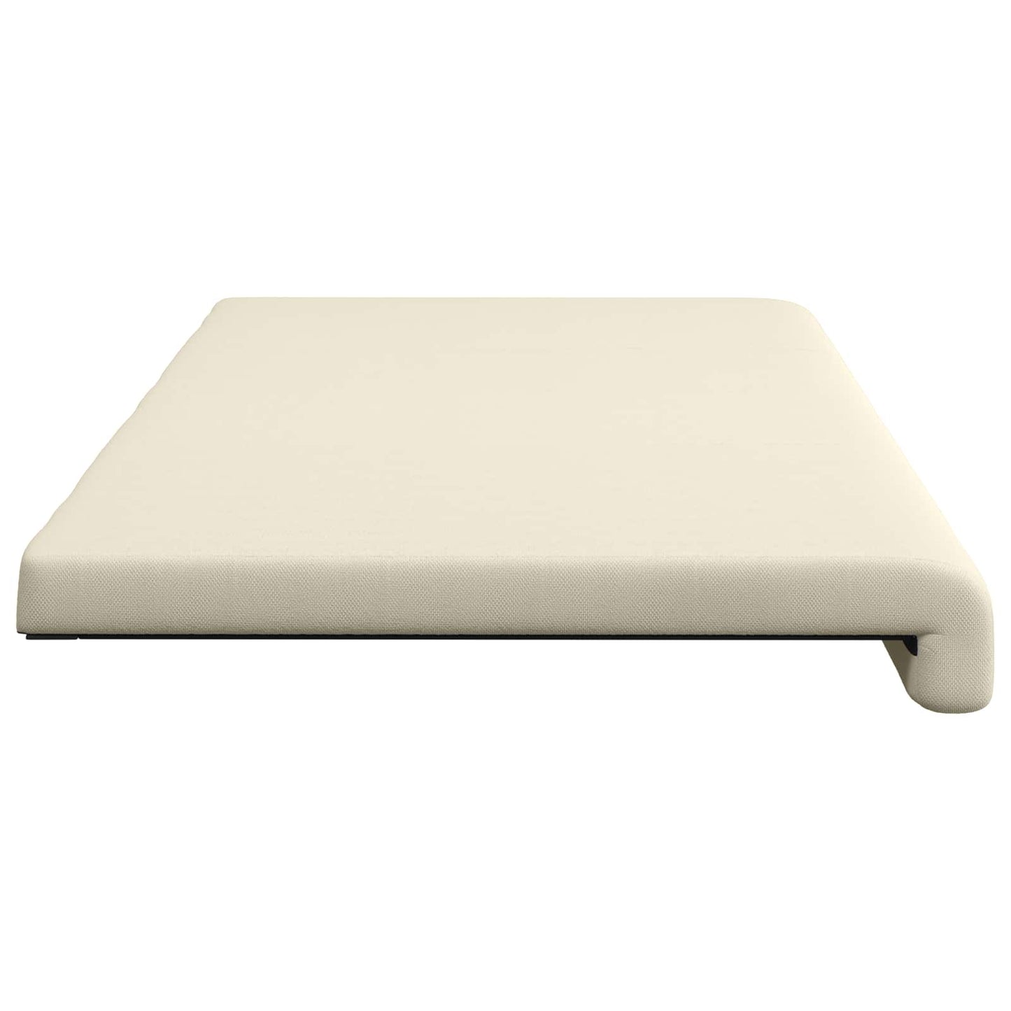 Bench Cushion Textured Velvet Cream Depth 35 cm