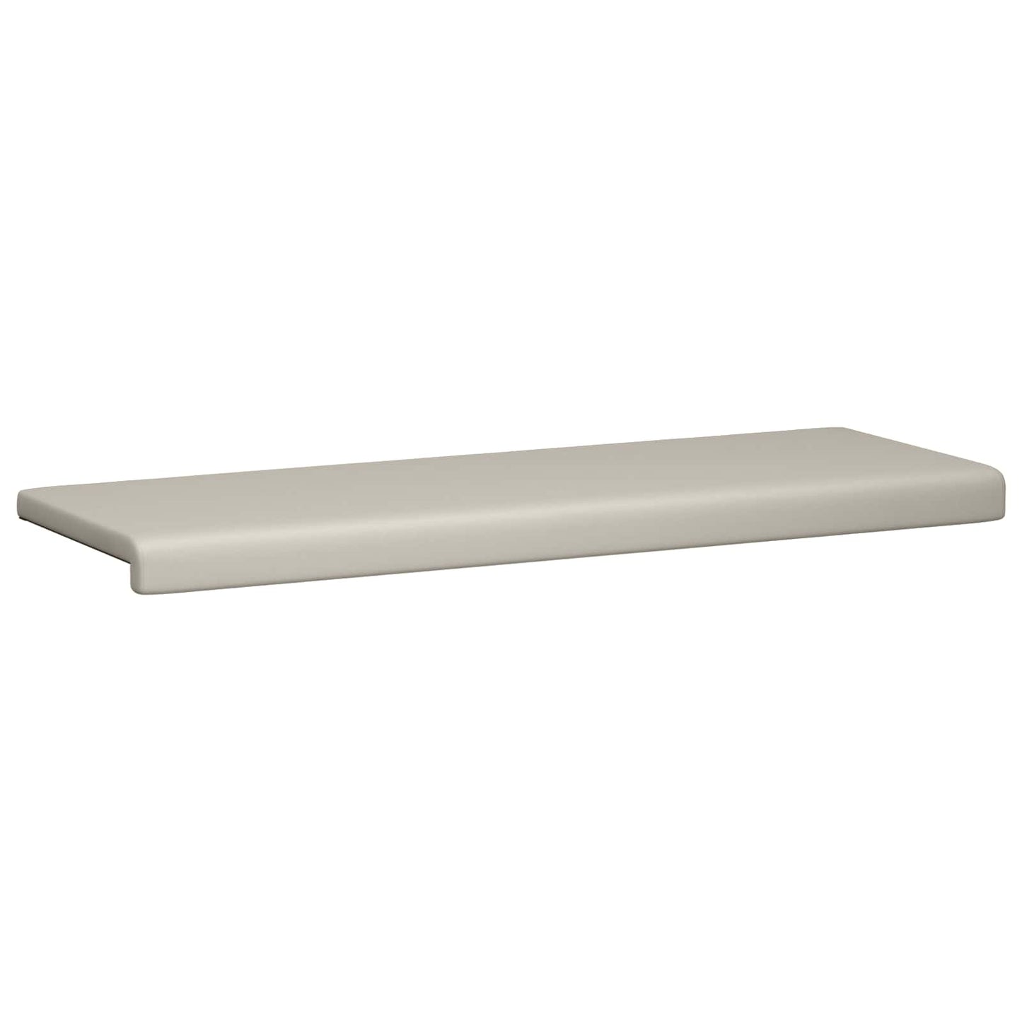 Bench Cushion Textured Velvet Oatmeal Depth 35 cm