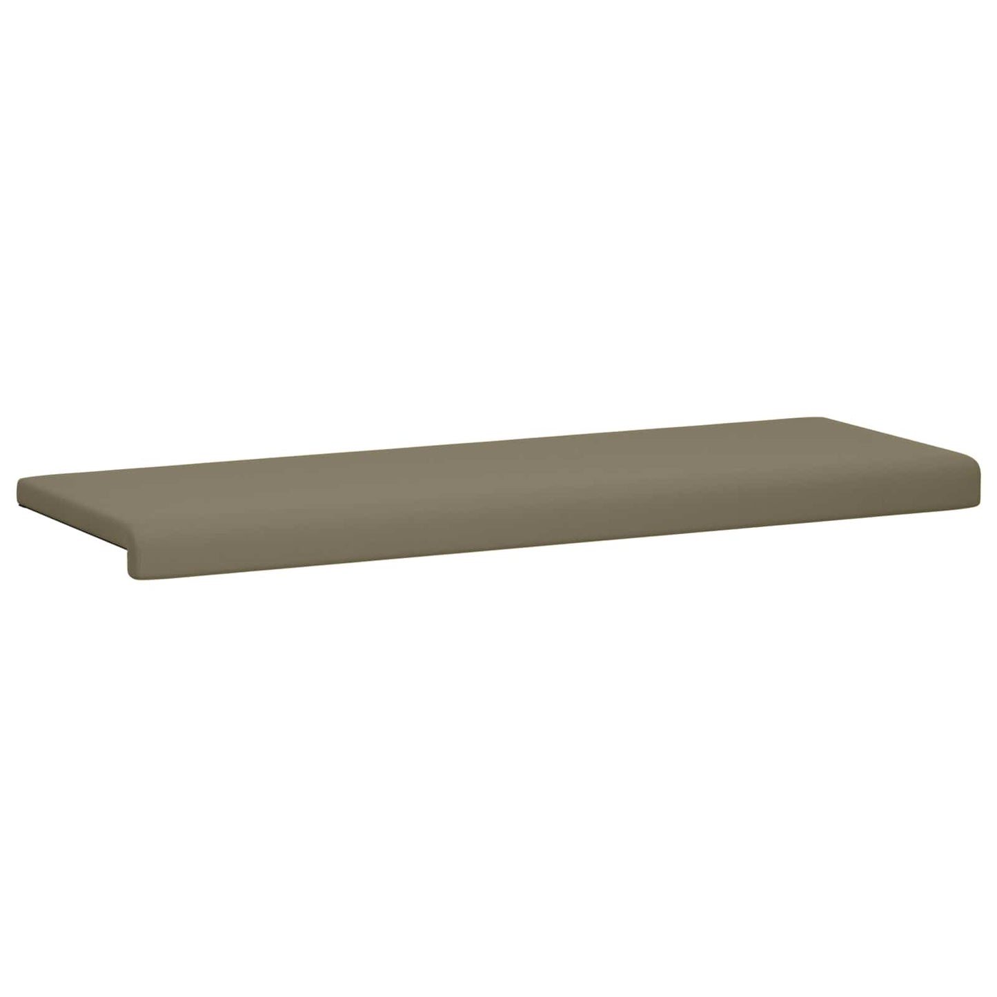 Bench Cushion Textured Velvet Khaki Depth 35 cm