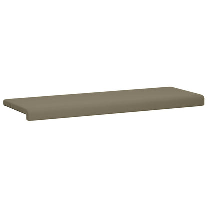 Bench Cushion Textured Velvet Khaki Depth 35 cm