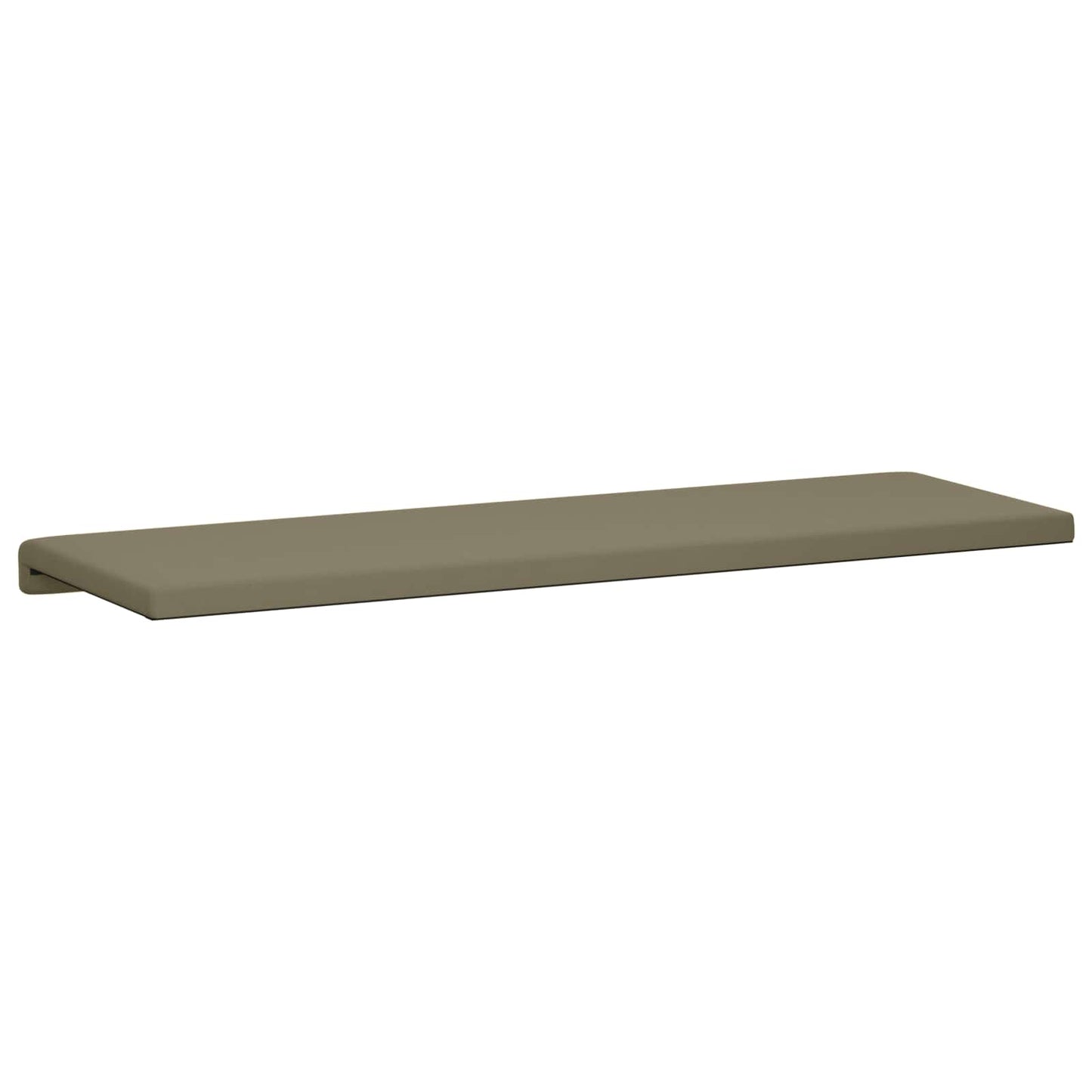 Bench Cushion Textured Velvet Khaki Depth 35 cm