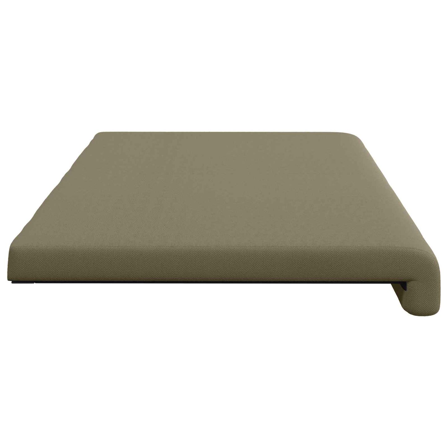 Bench Cushion Textured Velvet Khaki Depth 35 cm