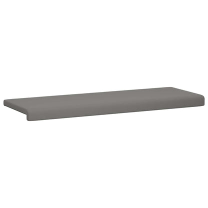 Bench Cushion Textured Velvet Dark Grey Depth 35 cm