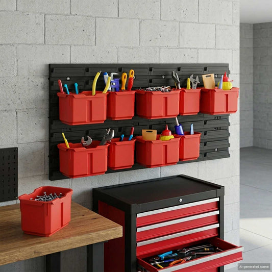 Container Rack Black and Red 77.5 x 2 x 39 cm