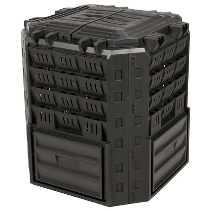 Garden Composter Black 71 x 71 x 81.5 cm 100% PP
