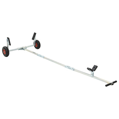 Adjustable Boat Trailer with Pneumatic Tires 200 kg Load Silver