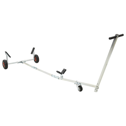 Adjustable Boat Trailer with Pneumatic Tires 200 kg Load Silver