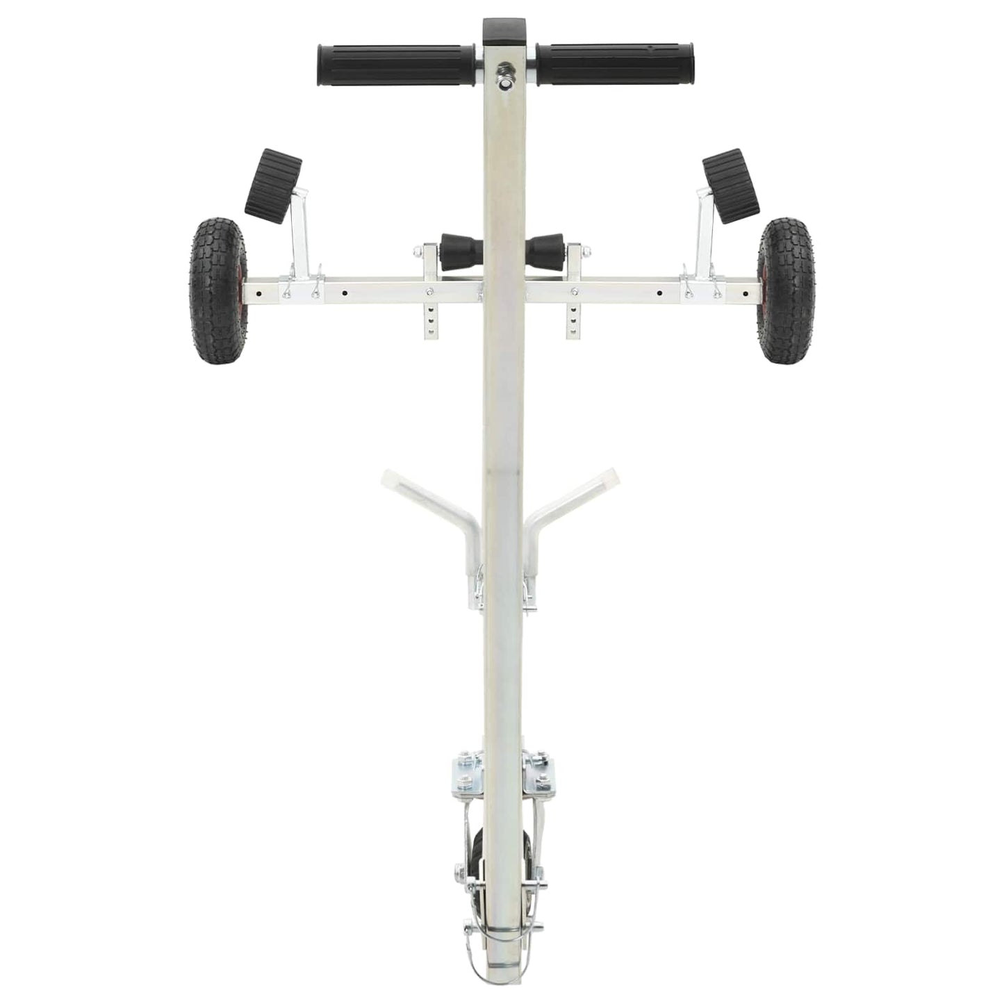 Adjustable Boat Trailer with Pneumatic Tires 200 kg Load Silver