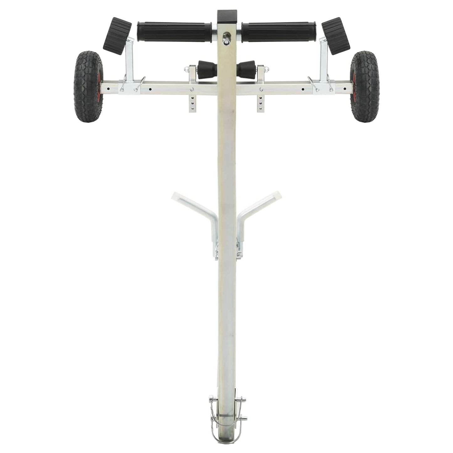 Adjustable Boat Trailer with Pneumatic Tires 200 kg Load Silver