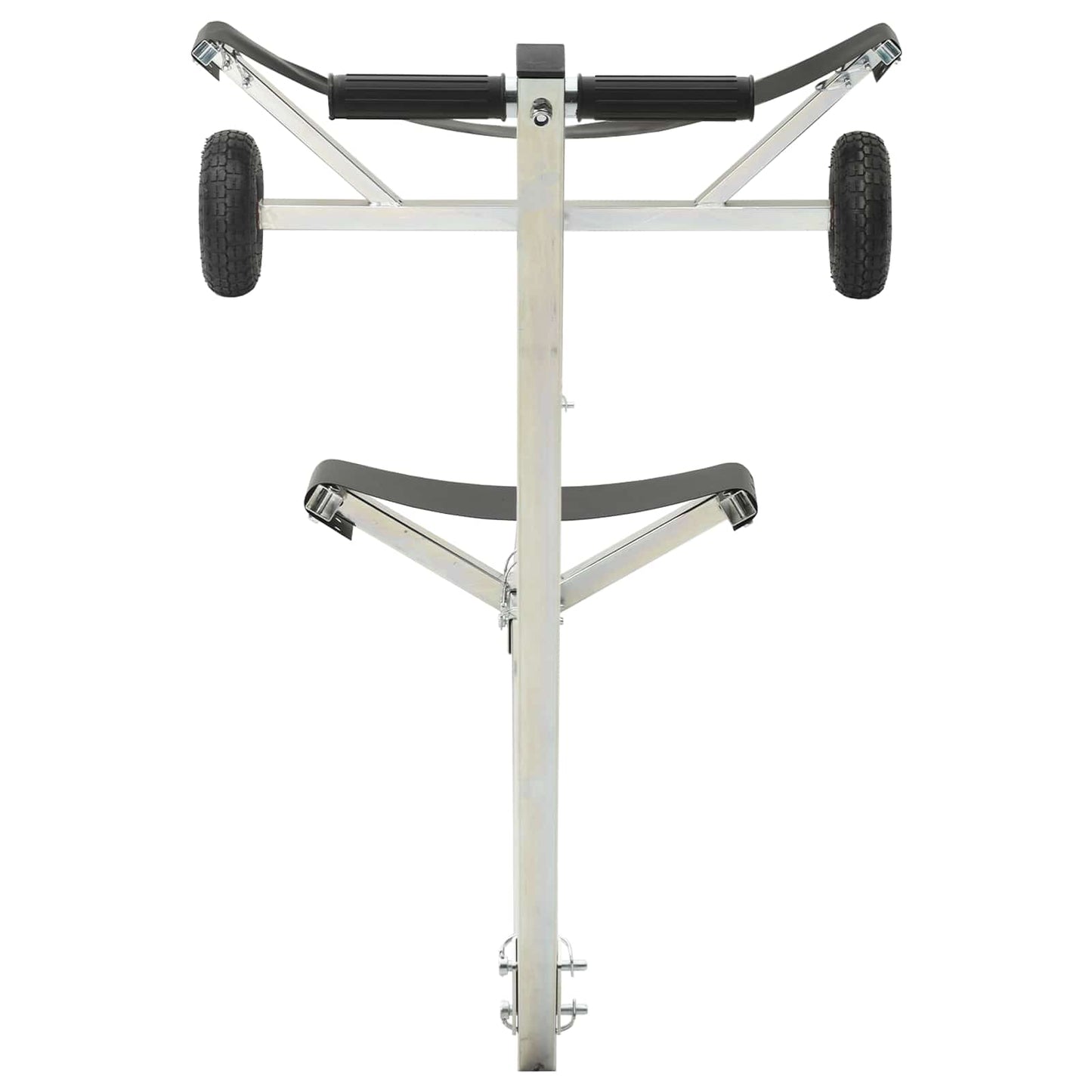 Adjustable Boat Trailer with Pneumatic Tires 200 kg Load Silver