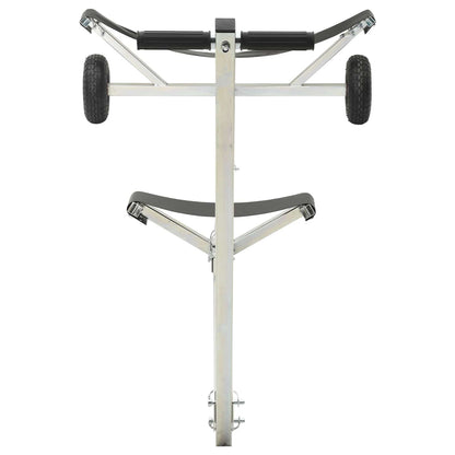 Adjustable Boat Trailer with Pneumatic Tires 200 kg Load Silver