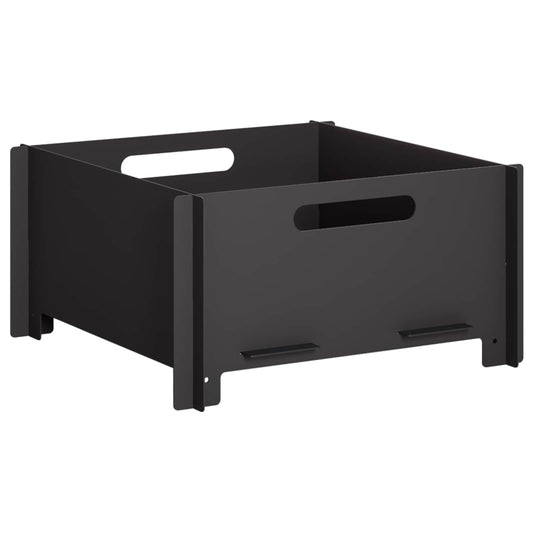 Fire Pit Black 40 x 40 x 20 cm Steel