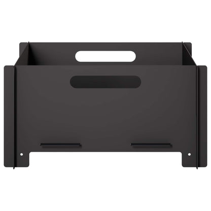Fire Pit Black 40 x 40 x 20 cm Steel