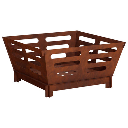 Fire Pit Rusty 40 x 40 x 20 cm Weathering Steel