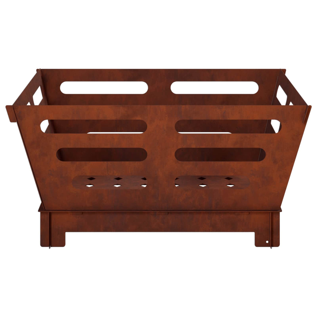 Fire Pit Rusty 40 x 40 x 20 cm Weathering Steel