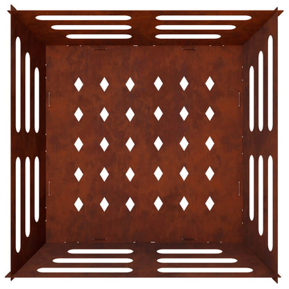 Fire Pit Rusty 40 x 40 x 20 cm Weathering Steel