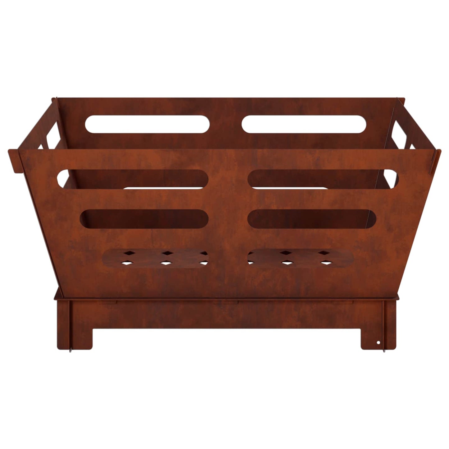 Fire Pit Rusty 60 x 60 x 30 cm Weathering Steel