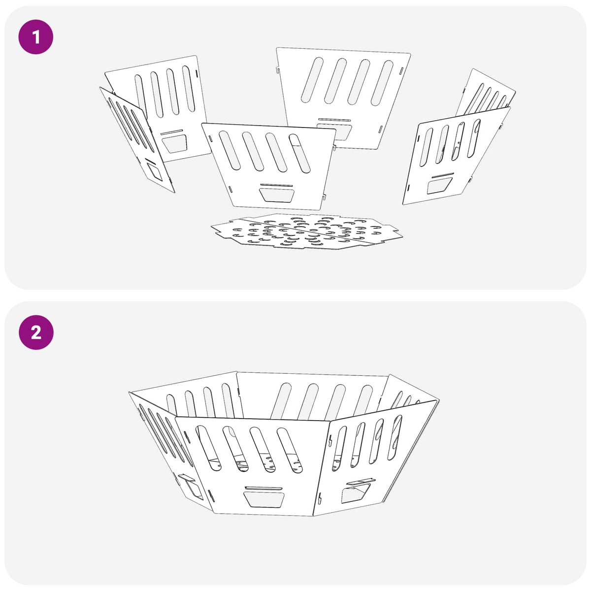 Fire Pit Black 80 x 80 x 28 cm Steel