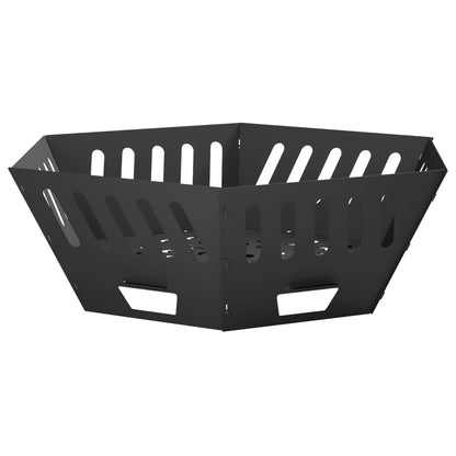 Fire Pit Black 80 x 80 x 28 cm Steel