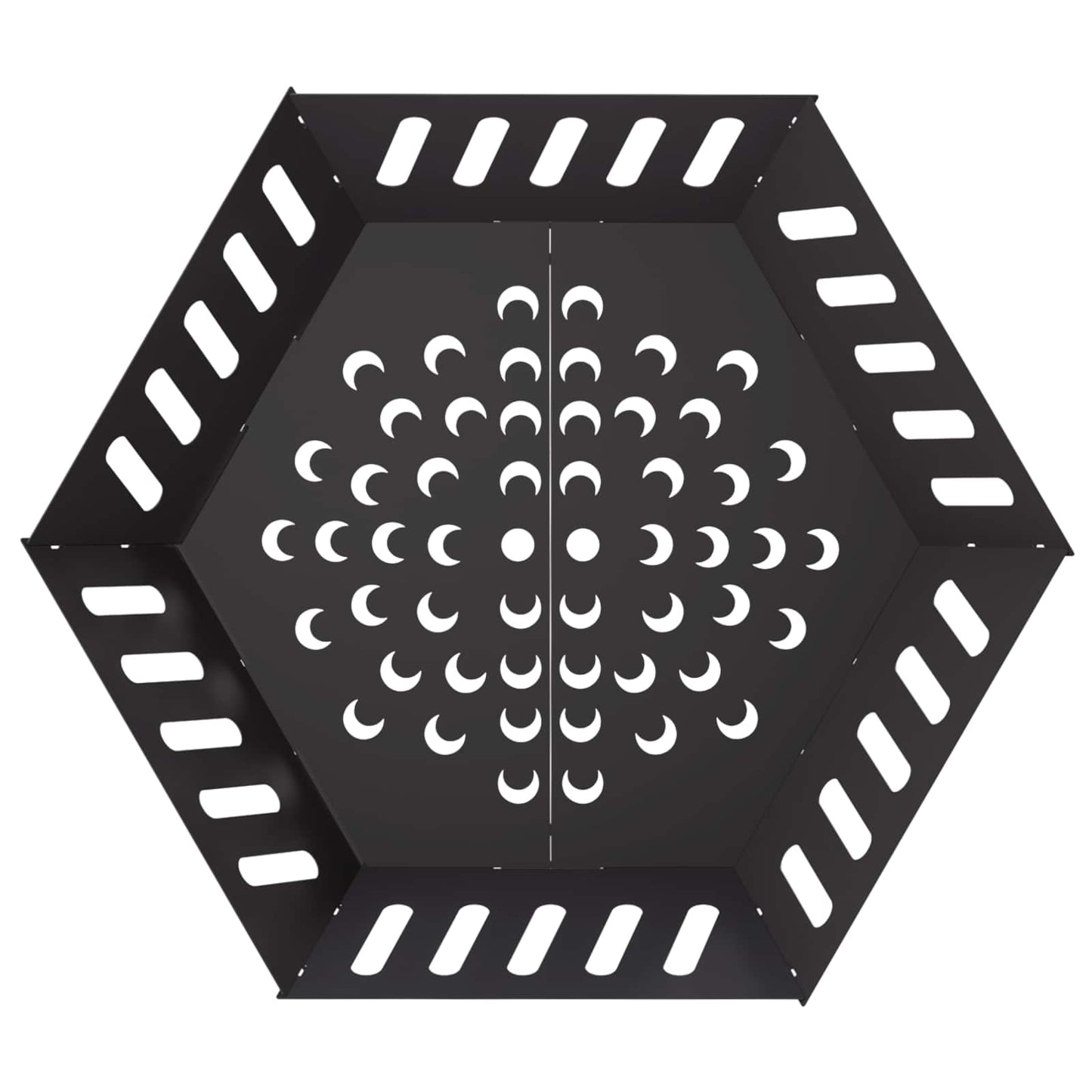 Fire Pit Black 80 x 80 x 28 cm Steel