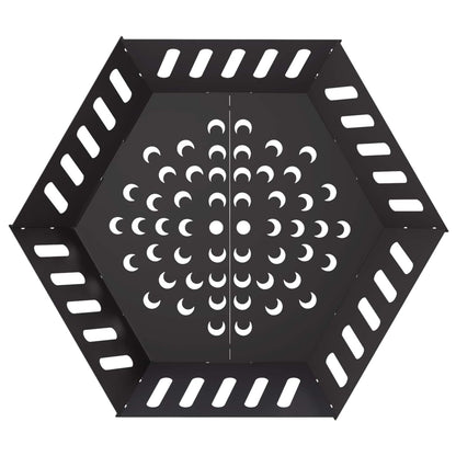 Fire Pit Black 80 x 80 x 28 cm Steel