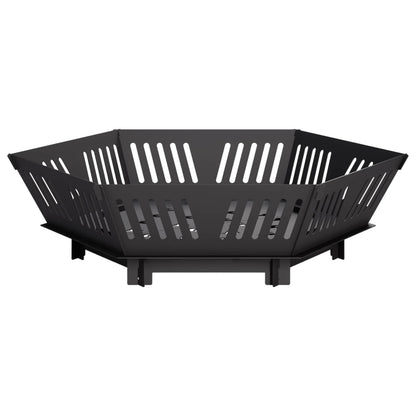 Fire Pit Black 60 x 60 x 18 cm Steel