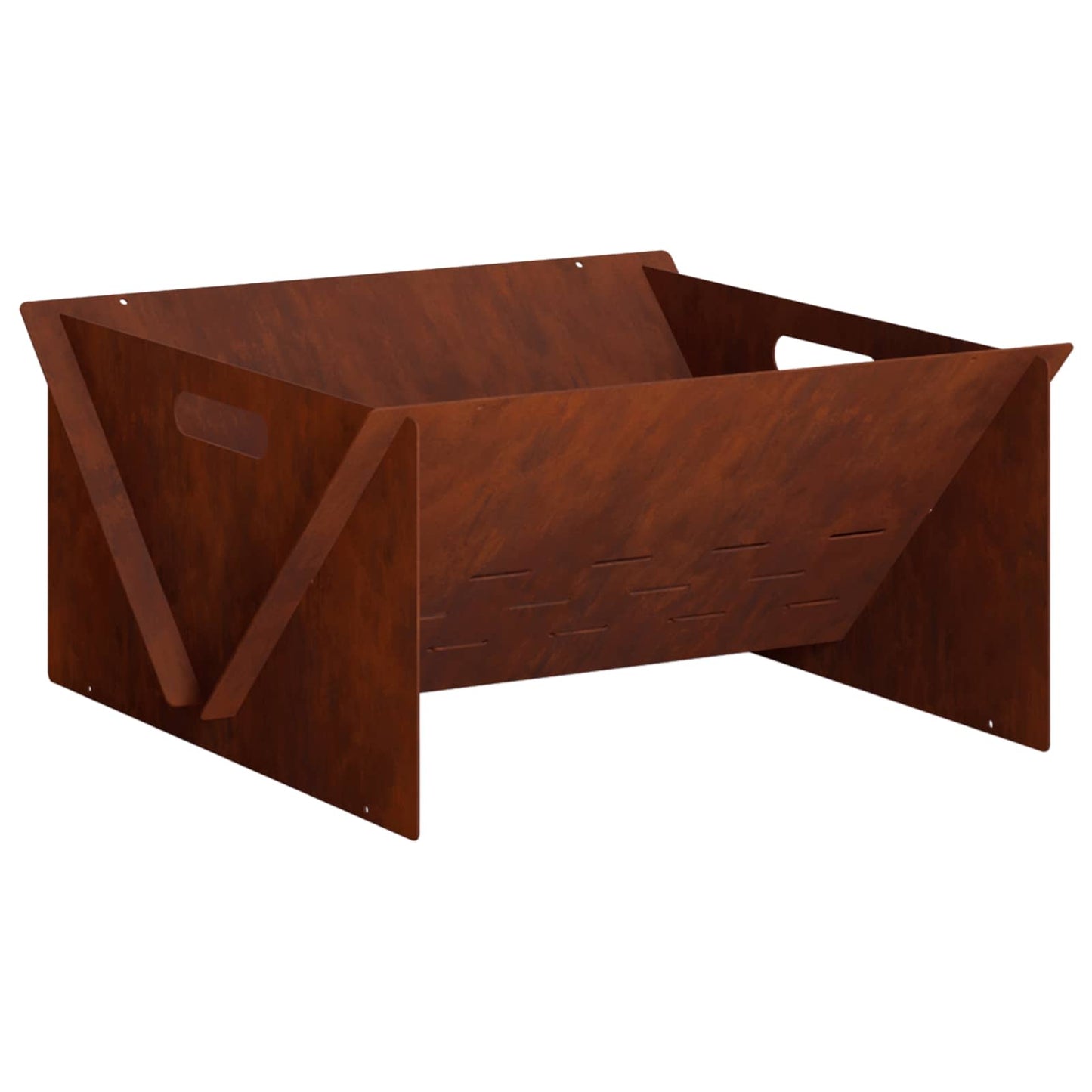 Fire Pit Rusty 40 x 40 x 20 cm Weathering Steel