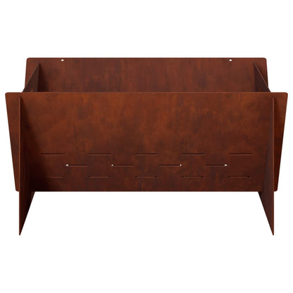 Fire Pit Rusty 40 x 40 x 20 cm Weathering Steel