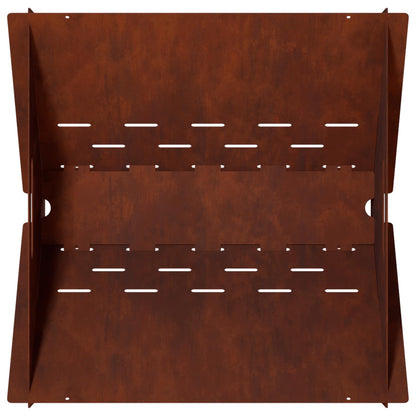 Fire Pit Rusty 40 x 40 x 20 cm Weathering Steel