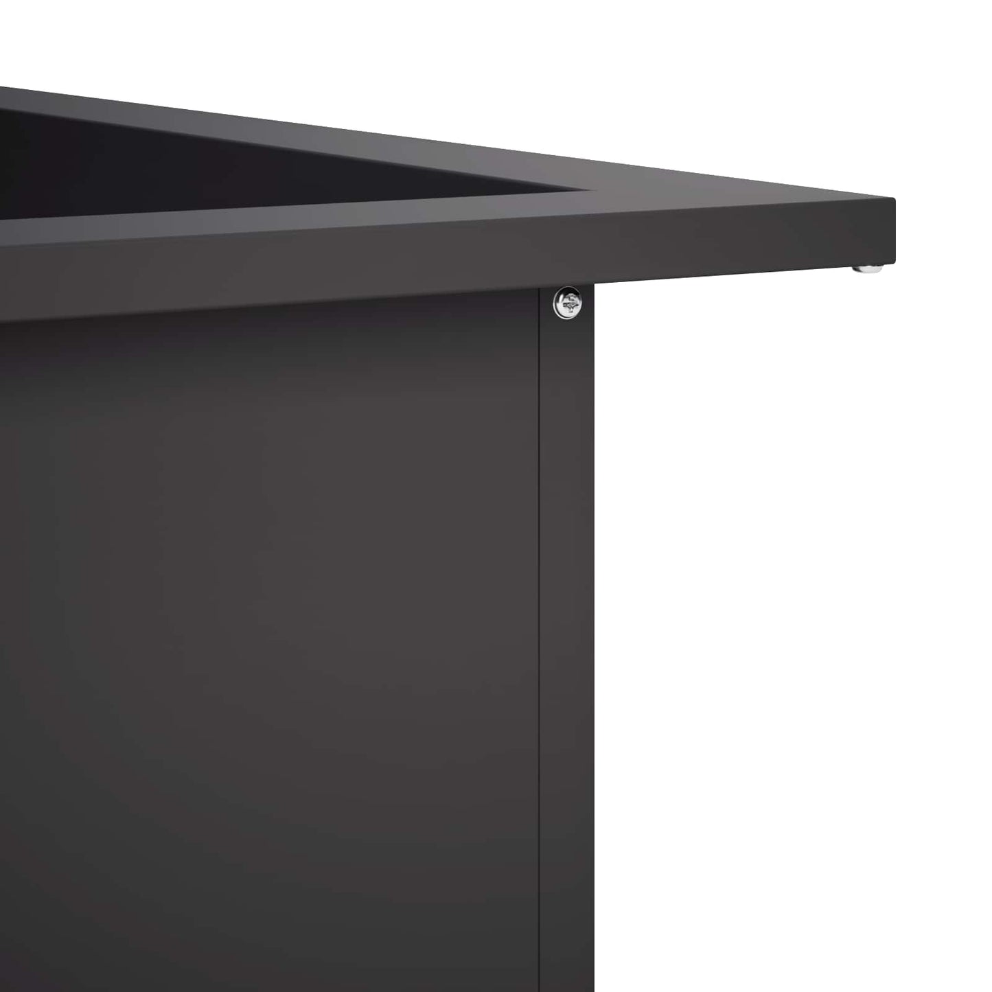 Fire Pit Ring Black 80 x 80 x 25 cm Steel