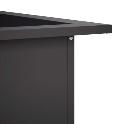 Fire Pit Ring Black 80 x 80 x 25 cm Steel