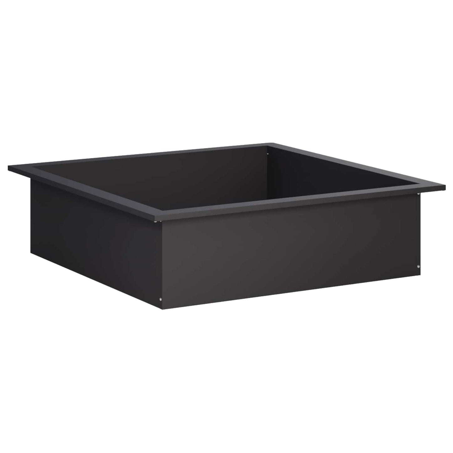 Fire Pit Ring Black 80 x 80 x 25 cm Steel