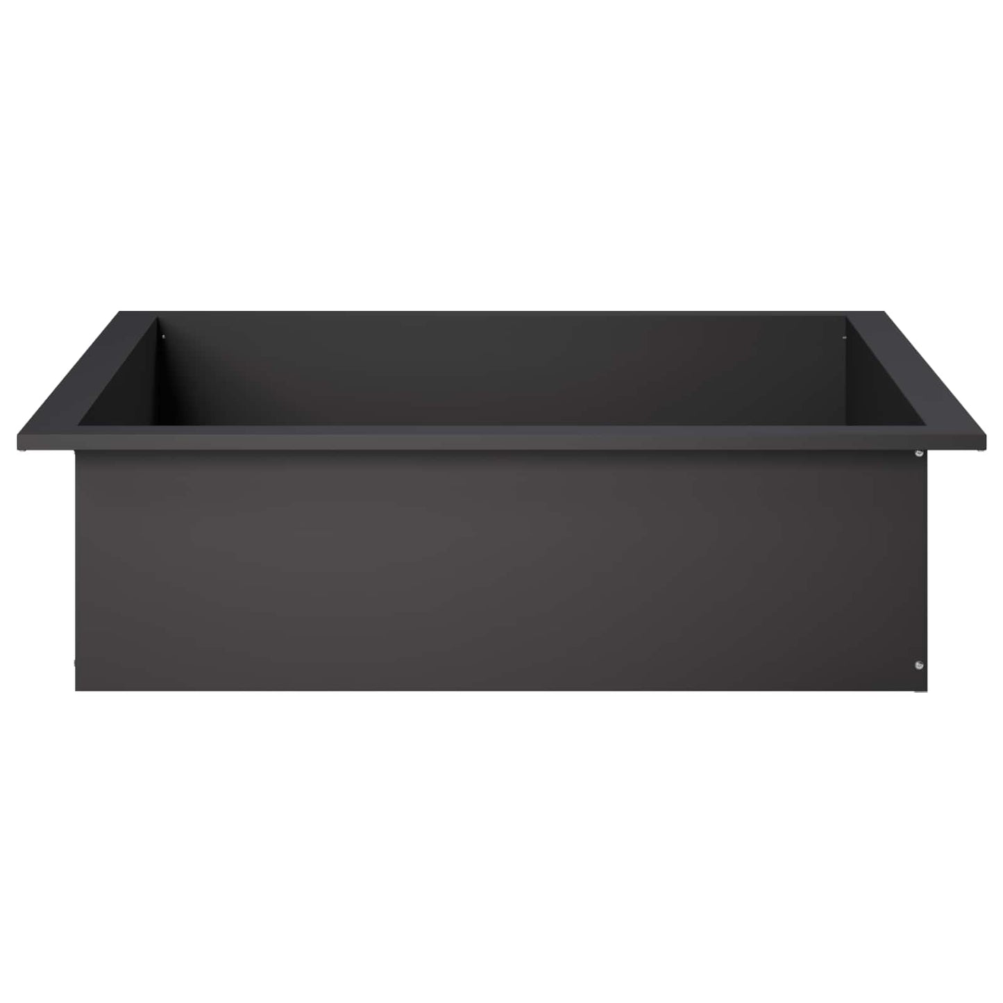 Fire Pit Ring Black 90 x 90 x 25 cm Steel