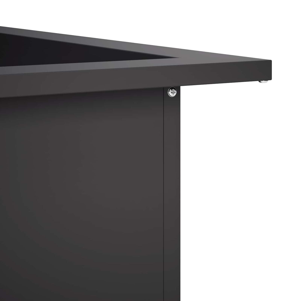 Fire Pit Ring Black 100 x 100 x 25 cm Steel