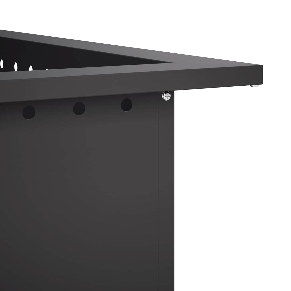 Fire Pit Ring Black 90 x 90 x 25 cm Steel