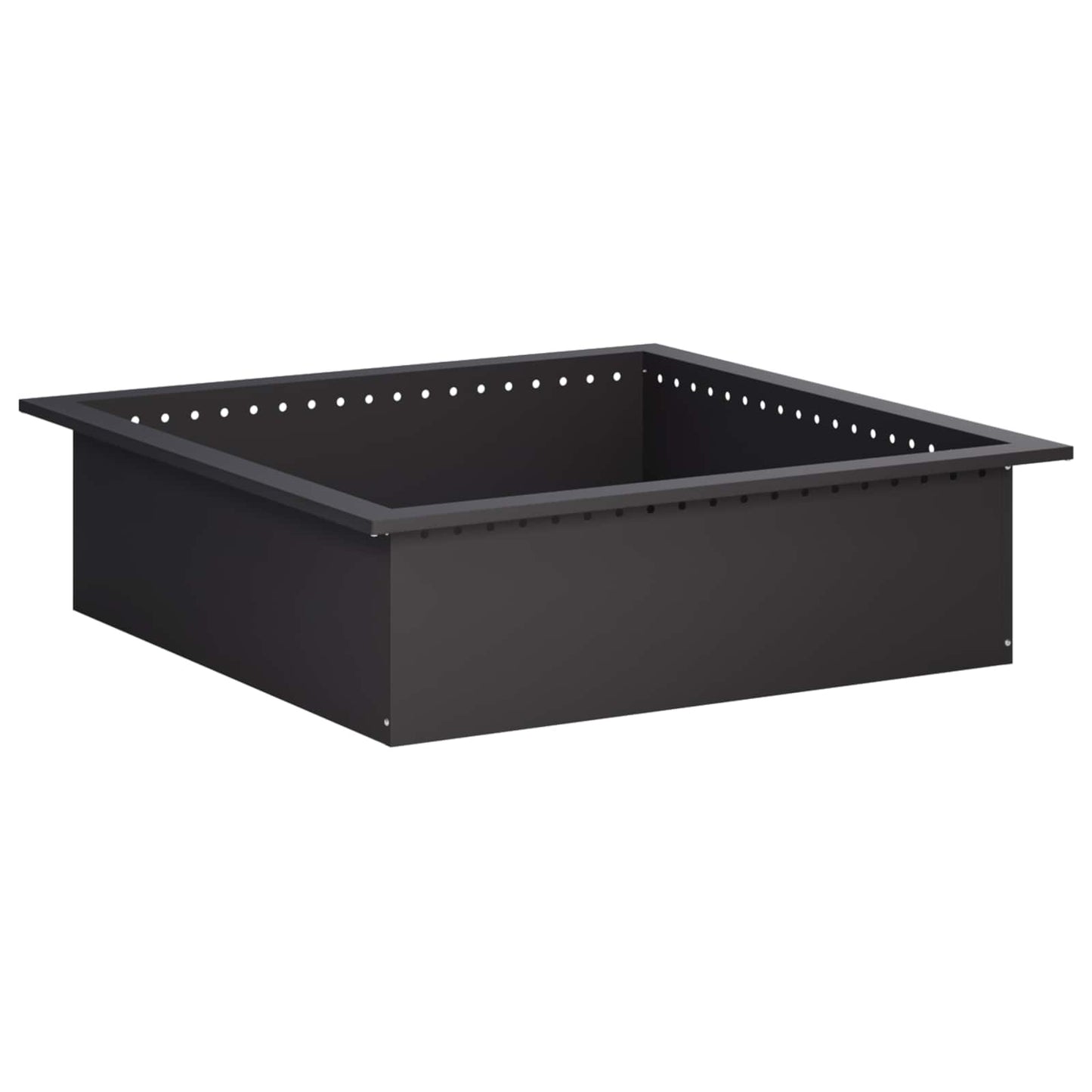Fire Pit Ring Black 90 x 90 x 25 cm Steel