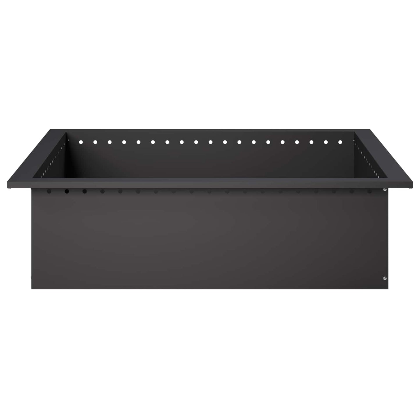 Fire Pit Ring Black 90 x 90 x 25 cm Steel