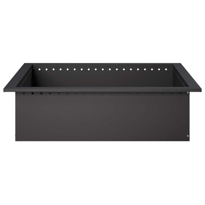 Fire Pit Ring Black 90 x 90 x 25 cm Steel