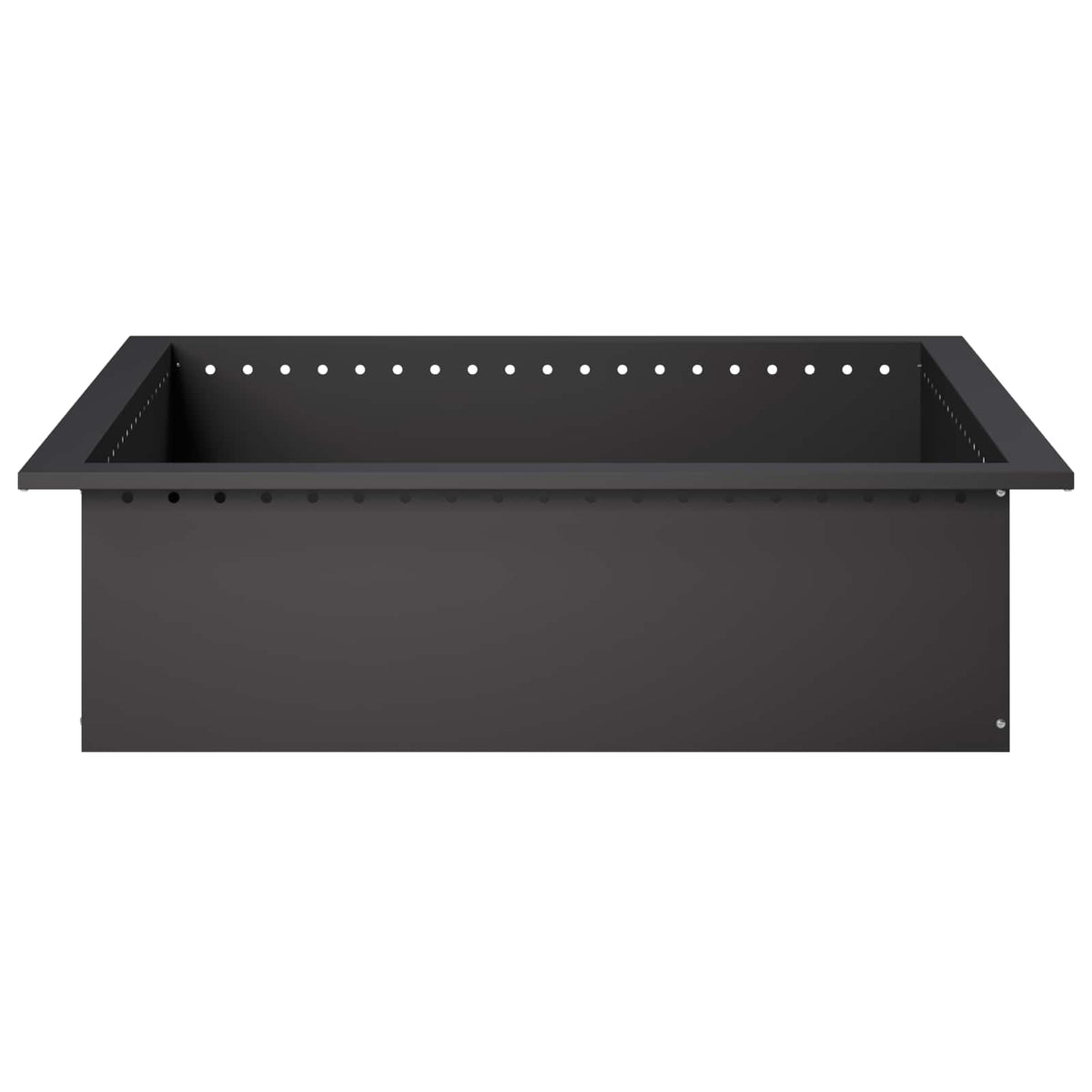 Fire Pit Ring Black 100 x 100 x 25 cm Steel